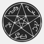 Teufelsfalle Runder Aufkleber (Vorderseite)