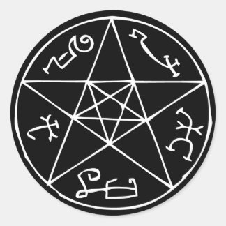 Teufelsfalle Runder Aufkleber