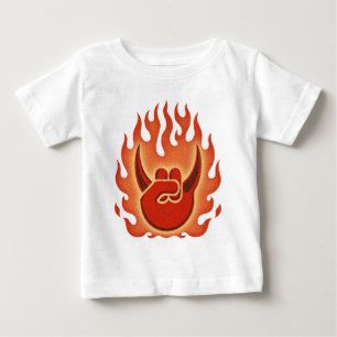 Teufelsfelsen Flammen Baby T-shirt