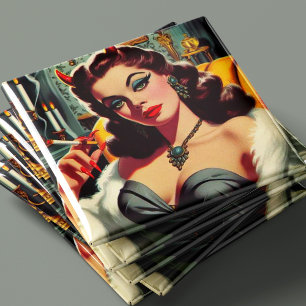 Teufelsfrau im Vintage-Stil Magnet
