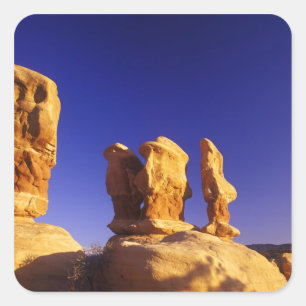 Teufelsgarten in der Grand Staircase Escalante 2 Quadratischer Aufkleber