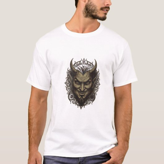 Teufelshörner Gothic T-Shirt Design (Vorderseite)