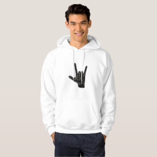 Teufelshörner Hand Männer Kapuzenpullover Hoodie