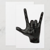 Teufelshornhand Briefpapier (Vorne/Hinten)