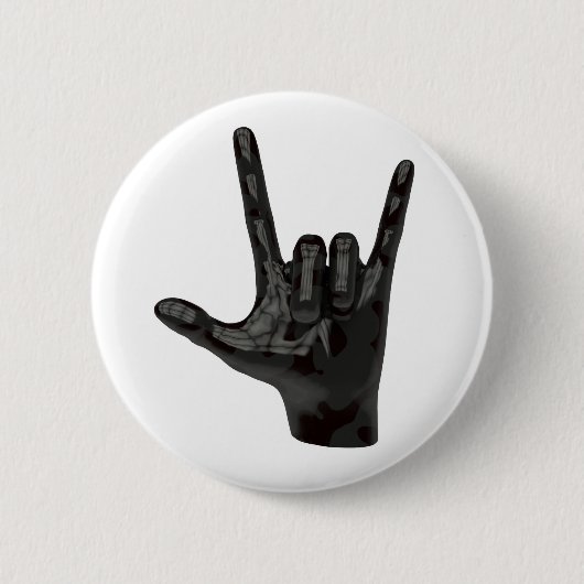 Teufelshornhand Button (Vorderseite)