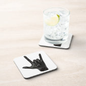 Teufelshornhand Getränkeuntersetzer (Rechte Seite)