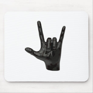 Teufelshornhand Mousepad