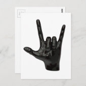 Teufelshornhand Postkarte (Vorne/Hinten)