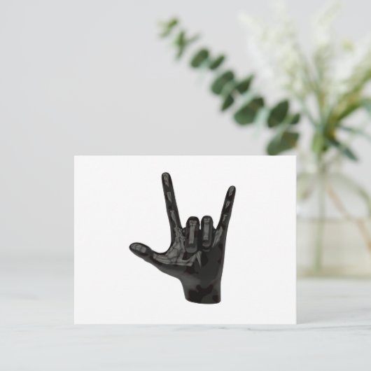 Teufelshornhand Postkarte (Stehend Vorderseite)