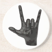 Teufelshornhand Sandstein Untersetzer (Vorne)