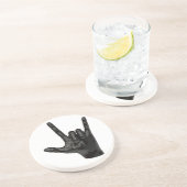 Teufelshornhand Sandstein Untersetzer (Seite)