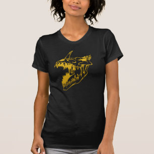 Teufelshund Schädel schwarzes Shirt