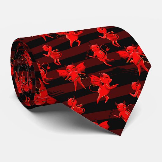 Teufelskelmuster Krawatte (Gerollt)