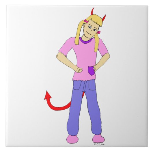 Teufelskerl Fliese (Vorderseite)