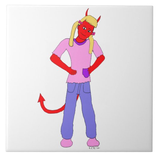 Teufelskerl Fliese (Vorderseite)