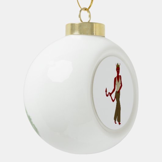 Teufelskerl Keramik Kugel-Ornament (Links)