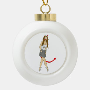 Teufelskerl Keramik Kugel-Ornament