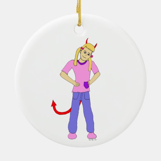 Teufelskerl Keramik Ornament (Hinten)