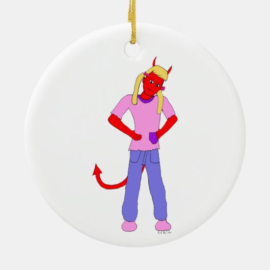 Teufelskerl Keramik Ornament (Hinten)