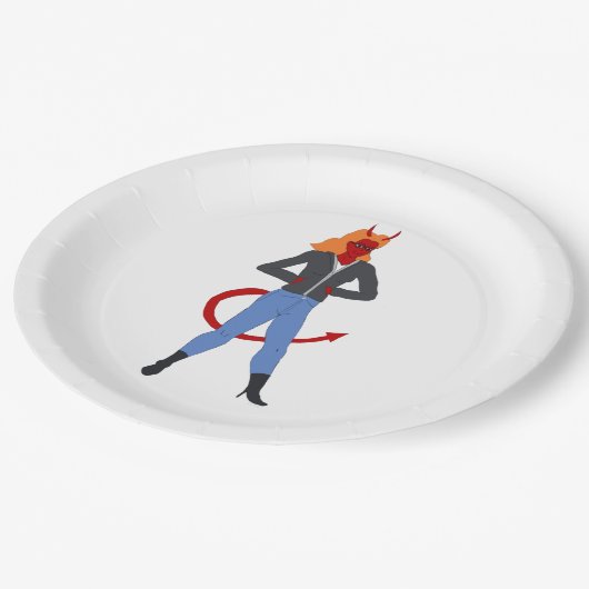 Teufelskerl Pappteller (Schrägansicht)