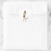 Teufelskerl Quadratischer Aufkleber (Tasche)