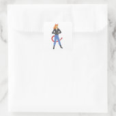 Teufelskerl Quadratischer Aufkleber (Tasche)
