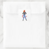 Teufelskerl Quadratischer Aufkleber (Tasche)
