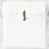 Teufelskerl Quadratischer Aufkleber (Tasche)