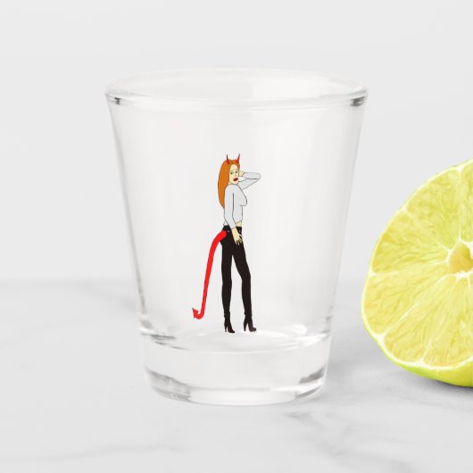 Teufelskerl Schnapsglas (Vorderseite)