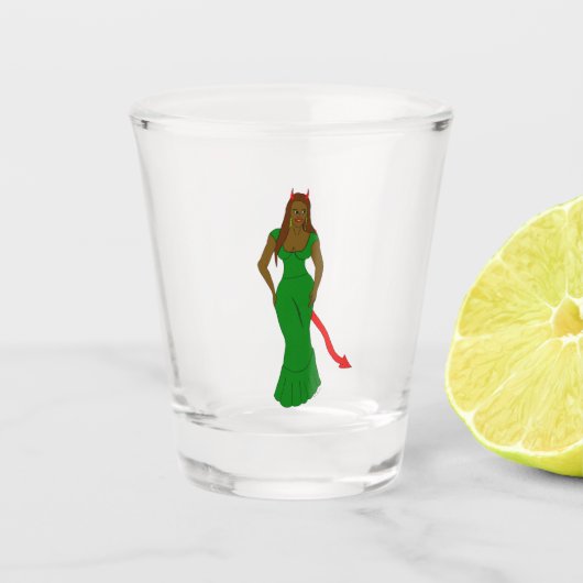 Teufelskerl Schnapsglas (Vorderseite)