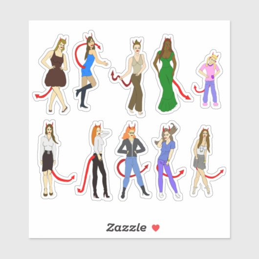 Teufelskildchen Aufkleber (Blatt)