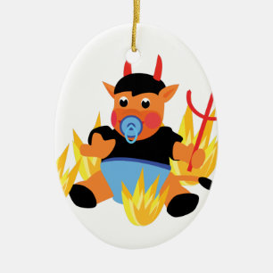 Teufelskind Keramik Ornament