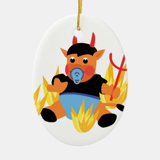 Teufelskind Keramik Ornament (Vorne)