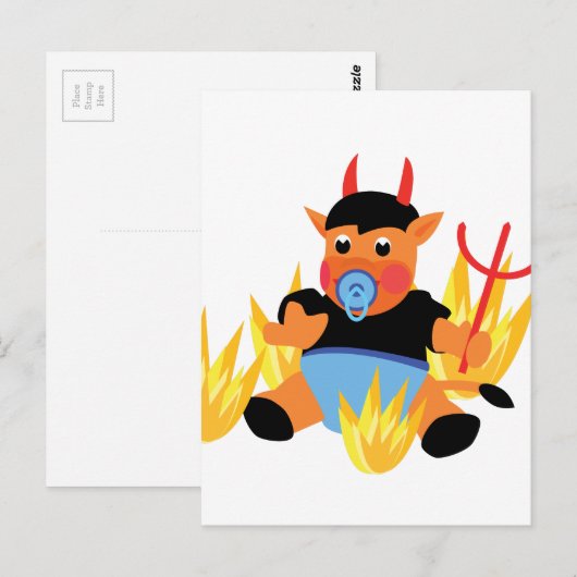 Teufelskind Postkarte (Vorne/Hinten)