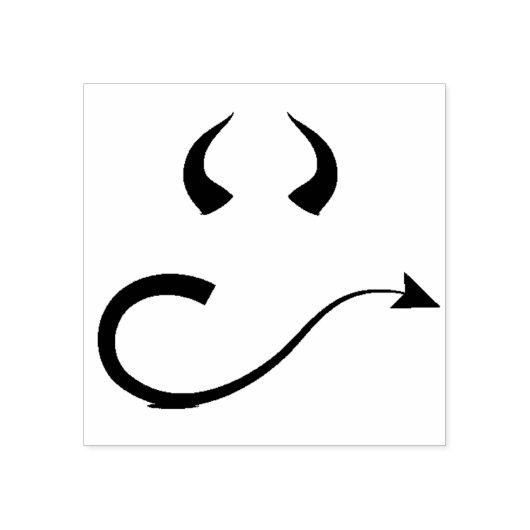 Teufelskizze Gummistempel (Prägung)