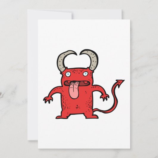 Teufelskreatur Einladung (Vorderseite)