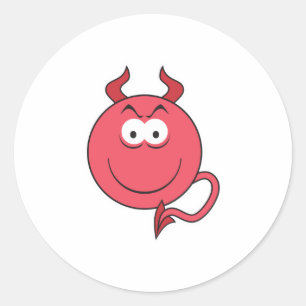 Teufelskreis Runder Aufkleber