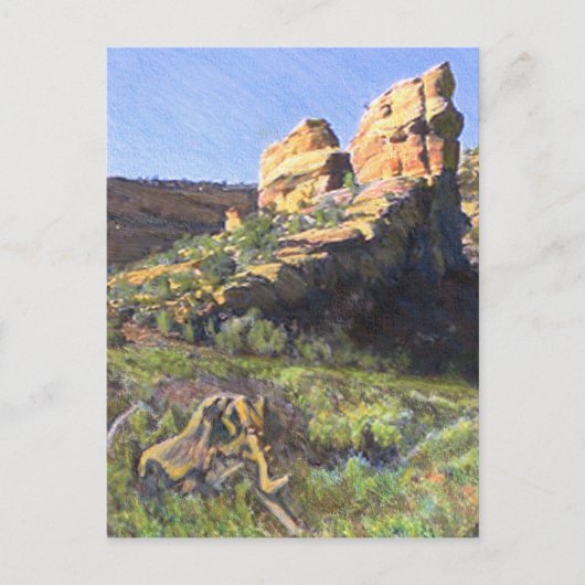 Teufelsküche Zeichnend Farbstift Postkarte (Vorderseite)