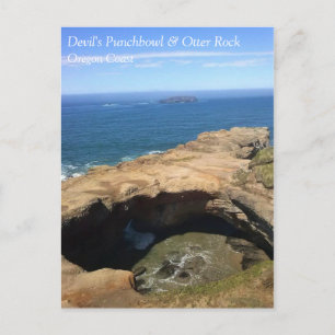 Teufelskugel & Otter Rock, OR Postkarte