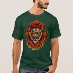 Teufelsliion mit wütendem Gesicht T-Shirt
