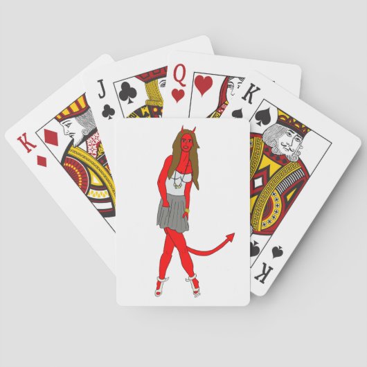 Teufelsmädchen spielkarten (Rückseite)