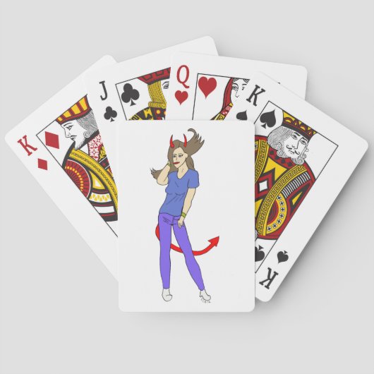 Teufelsmädchen spielkarten (Rückseite)