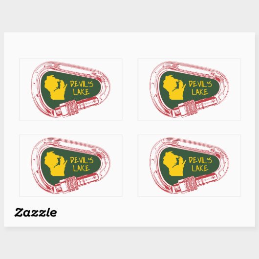 Teufelssee Klettergarten Rechteckiger Aufkleber (Blatt)