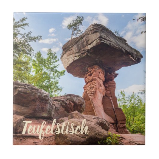 Teufelstisch Hinterweidenthal Pfalz Deutschland Ge Fliese (Vorderseite)