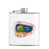 Teufelsturm Kletterer Carabiner Flachmann (Vorderseite)