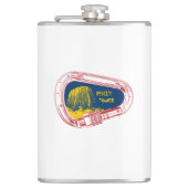 Teufelsturm Kletterer Carabiner Flachmann (Vorderseite)