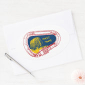 Teufelsturm Kletterer Carabiner Ovaler Aufkleber (Umschlag)