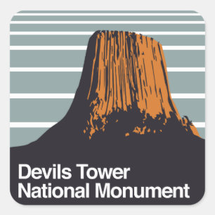 Teufelsturm National Monument Quadratischer Aufkleber