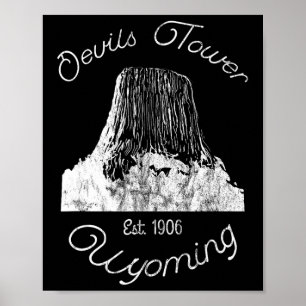 Teufelsturm Wyoming National Monument Retro Vinta Poster