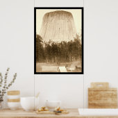 Teufelturm mit Zelt vor WY 1887 Poster (Küche)